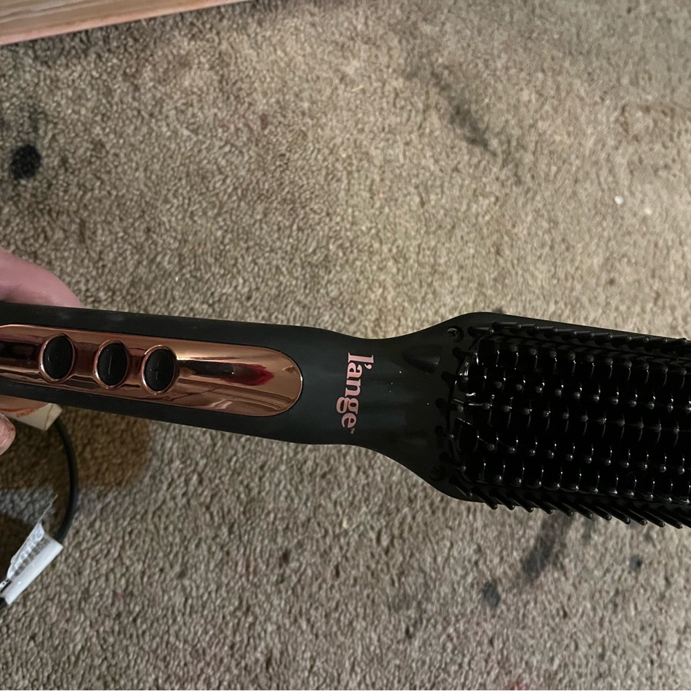 Lange hair brush straightener
